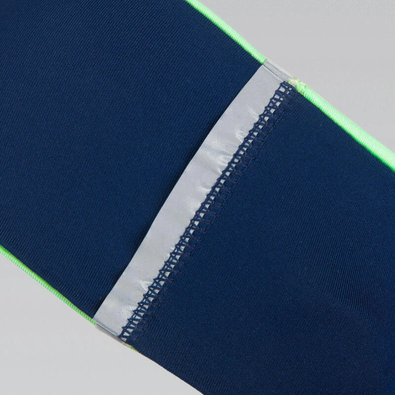 Bandeau Enfant Hiver Réversible D'athlétisme Bleu Marine Et Vert Clair – Image 4