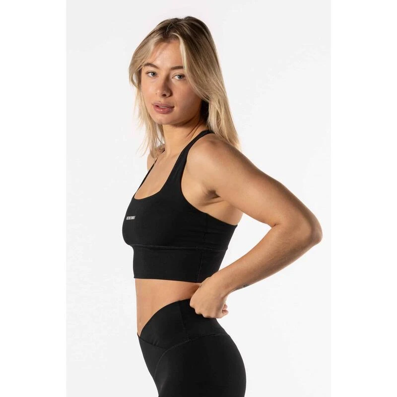 Brassière Fitness Dos Croisé Noir – Image 4