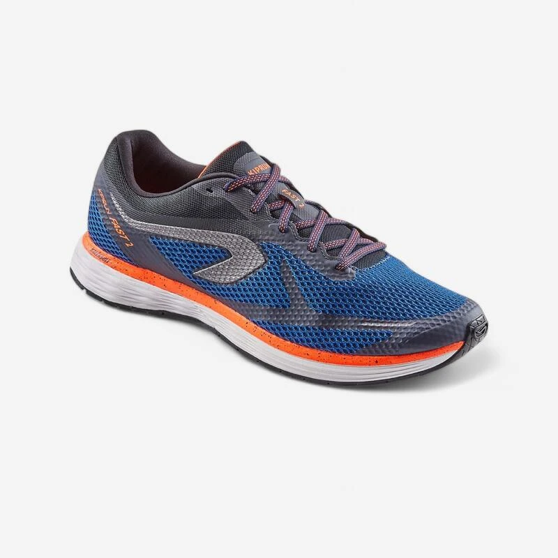 CHAUSSURE DE RUNNING HOMME KIPRUN FAST 2 BLEU ROUGE