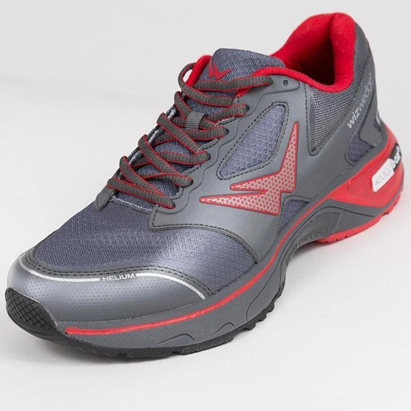 Chaussures De Running Homme Wizwedge Helium PCS Gris Rouge