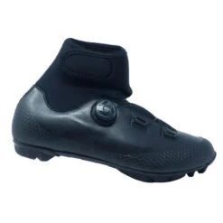 Chaussures De Vélo D'hiver LUCK Noires, Semelle En Carbone, Système De Rotation
