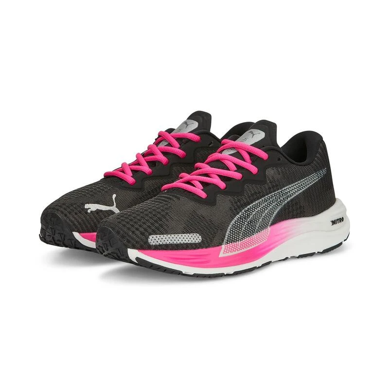 Puma Chaussures Running Femme - Velocity Nitro 2 Fade Noir Et Rose â Image 5