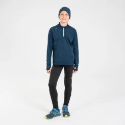 COLLANT DE RUNNING CHAUD ENFANT - KIPRUN WARM+ NOIR