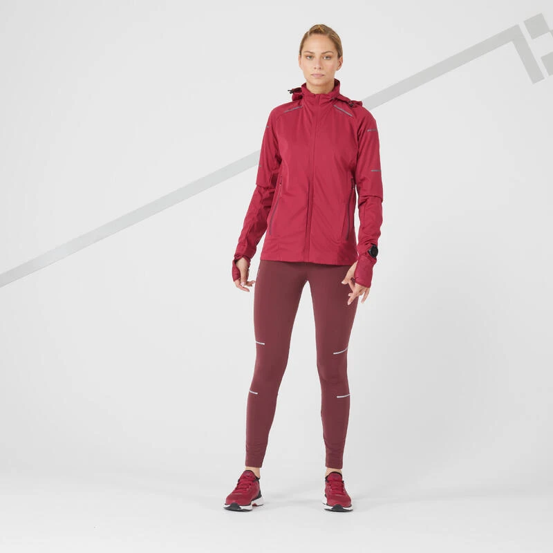 COLLANT RUNNING CHAUD FEMME- KIPRUN WARM BORDEAUX â Image 2