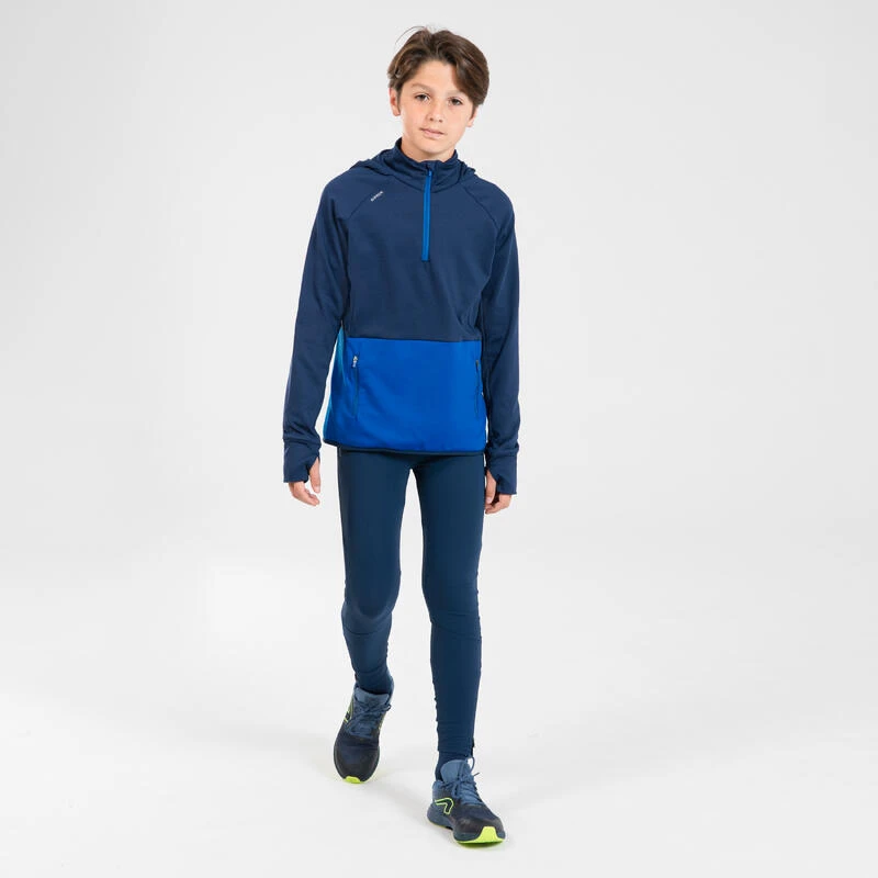 COLLANT RUNNING ENFANT - KIPRUN DRY+ BLEU MARINE ET BLEU ELECTRIQUE â Image 2