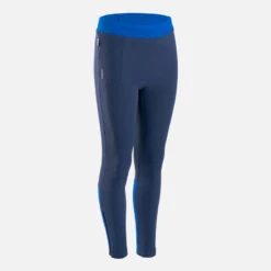 COLLANT RUNNING ENFANT - KIPRUN DRY+ BLEU MARINE ET BLEU ELECTRIQUE