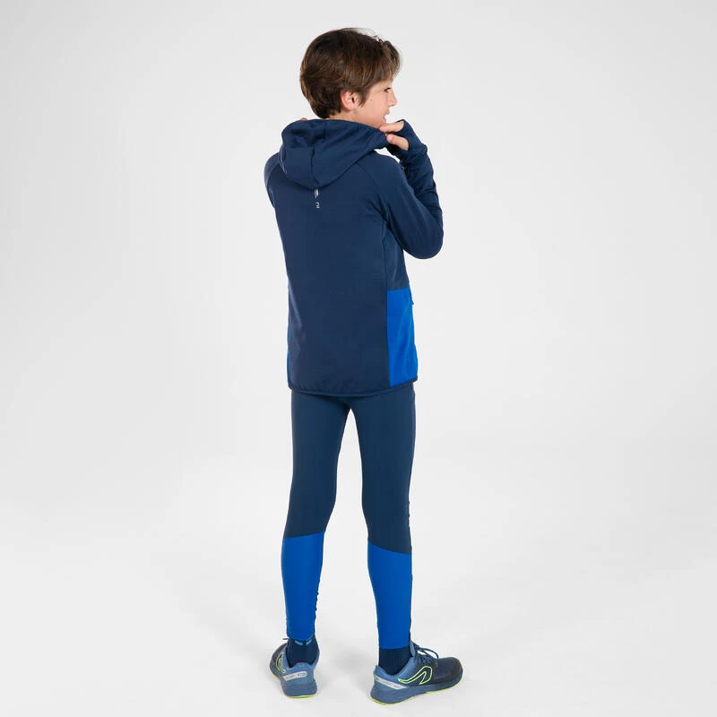 COLLANT RUNNING ENFANT - KIPRUN DRY+ BLEU MARINE ET BLEU ELECTRIQUE â Image 4