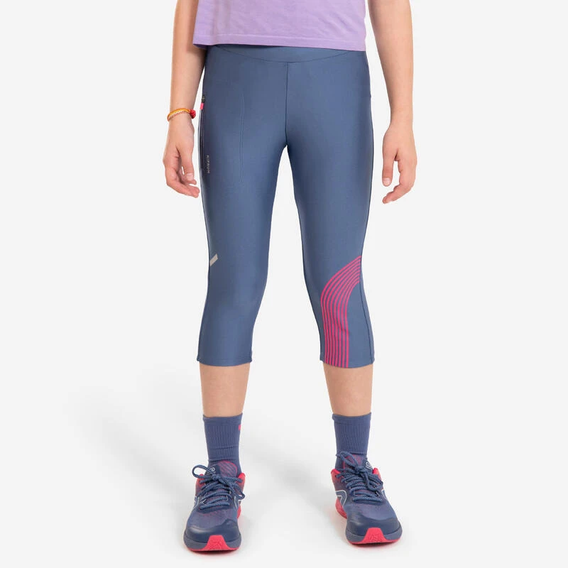 Corsaire De Running Respirant Enfant - KIPRUN DRY Gris Rose â Image 2