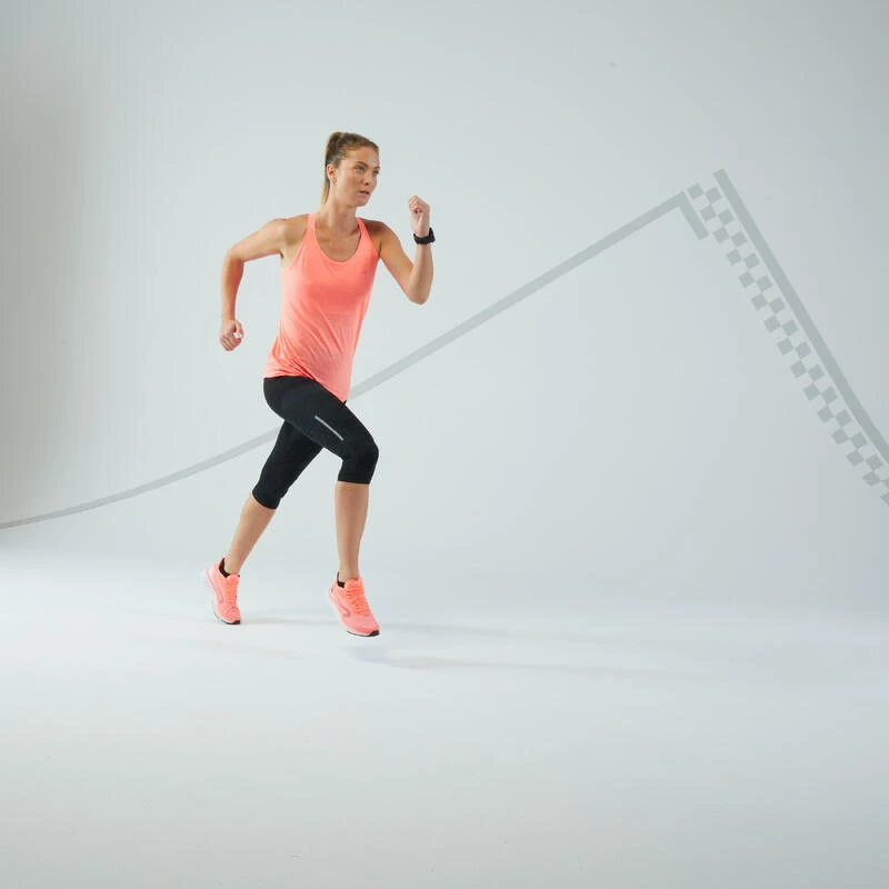 Corsaire Running Sans Couture Femme - KIPRUN CARE Noir â Image 2