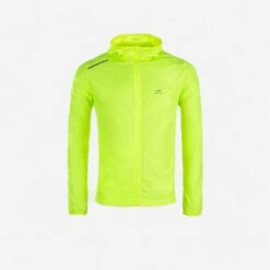 Kalenji Coupe Vent Athlétisme Club Jaune Fluo Personnalisable Homme