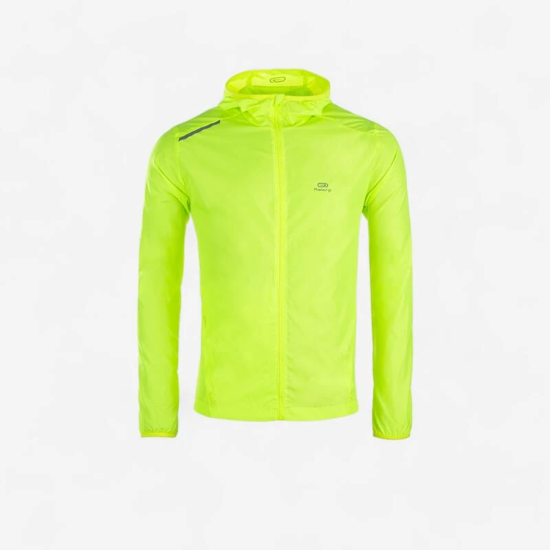 Kalenji Coupe Vent Athlétisme Club Jaune Fluo Personnalisable Homme