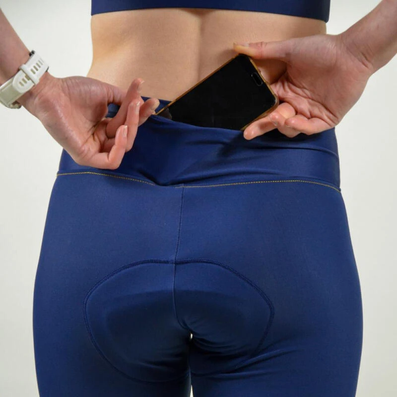 Cuissard Long Cyclisme Femme Bleu Ecoresponsable â Image 2