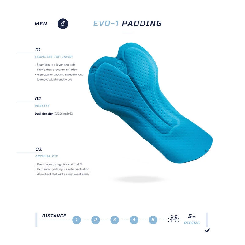 Rogelli Cuissard Long Velo Avec Bretelless Avec Peau Homme - Distance â Image 2