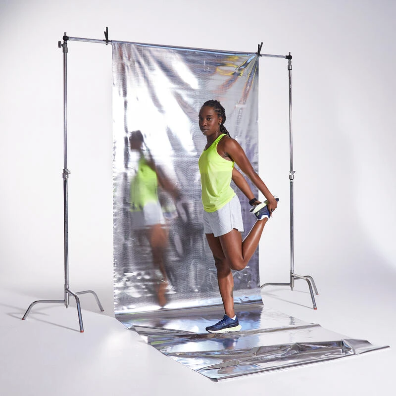 DÉBARDEUR RUNNING FEMME AVEC BRASSIÈRE INTÉGRÉE KIPRUN CARE JAUNE FLUO – Image 5