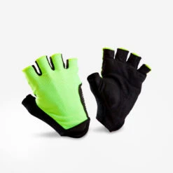 Gants Vélo Route 500 Jaune Fluo