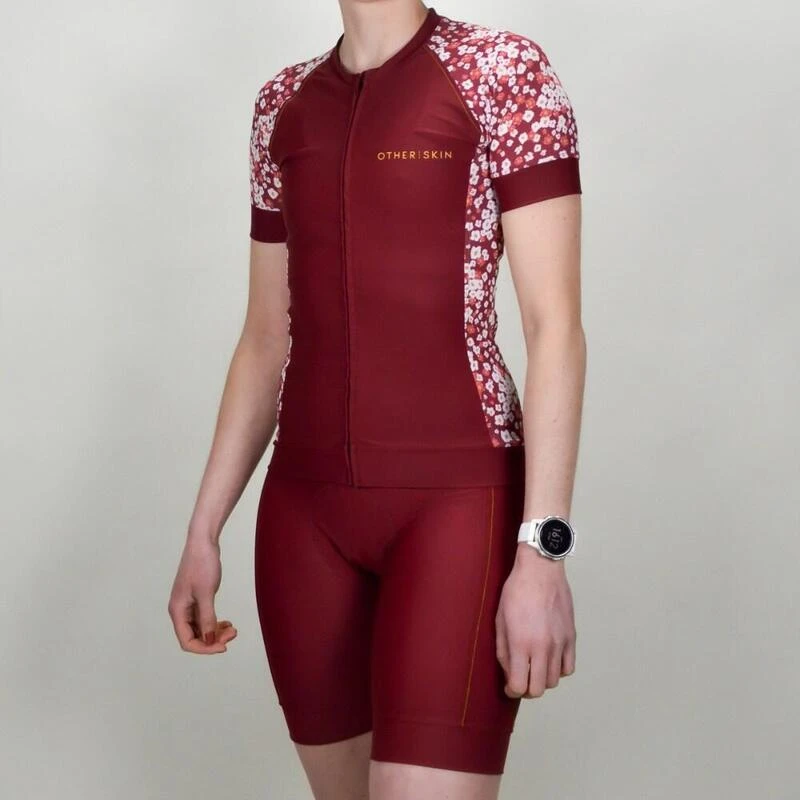 Maillot Cyclisme Femme Bordeaux Ecoresponsable â Image 3