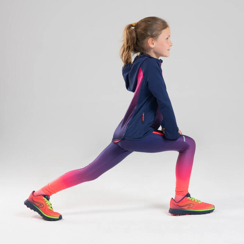 MAILLOT MANCHES LONGUES CHAUD RUNNING FILLE - KIPRUN WARM+ MARINE ROSE â Image 4