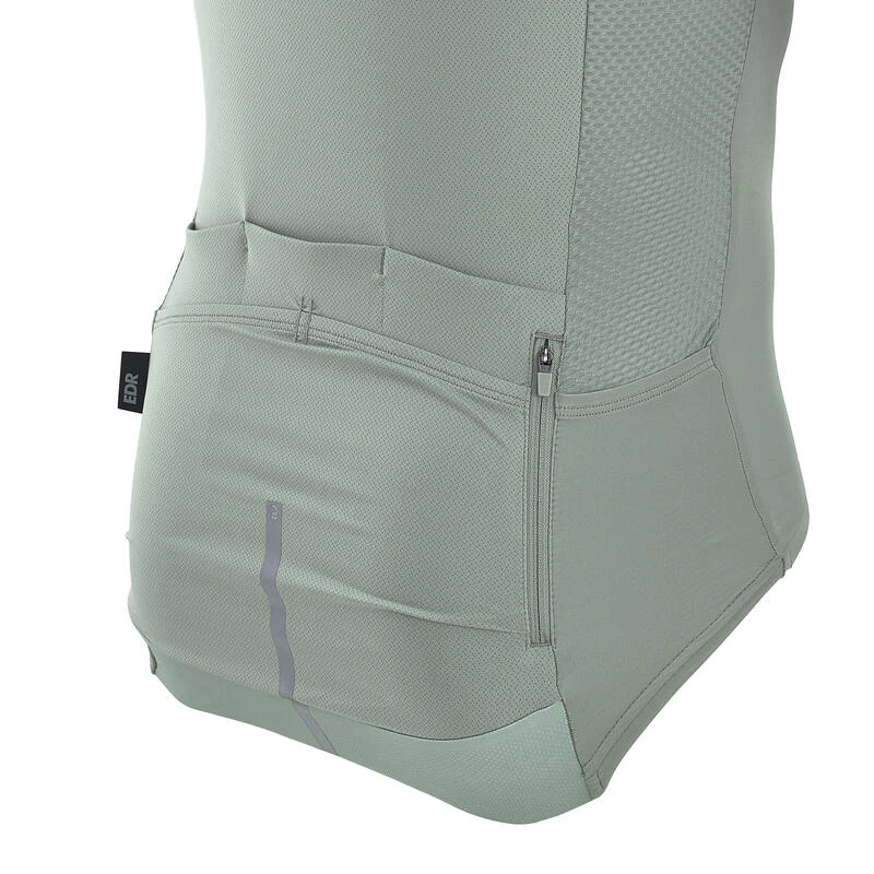 Maillot Vélo Route Manches Courtes été Homme - ENDURANCE RACER Gris Sauge – Image 3