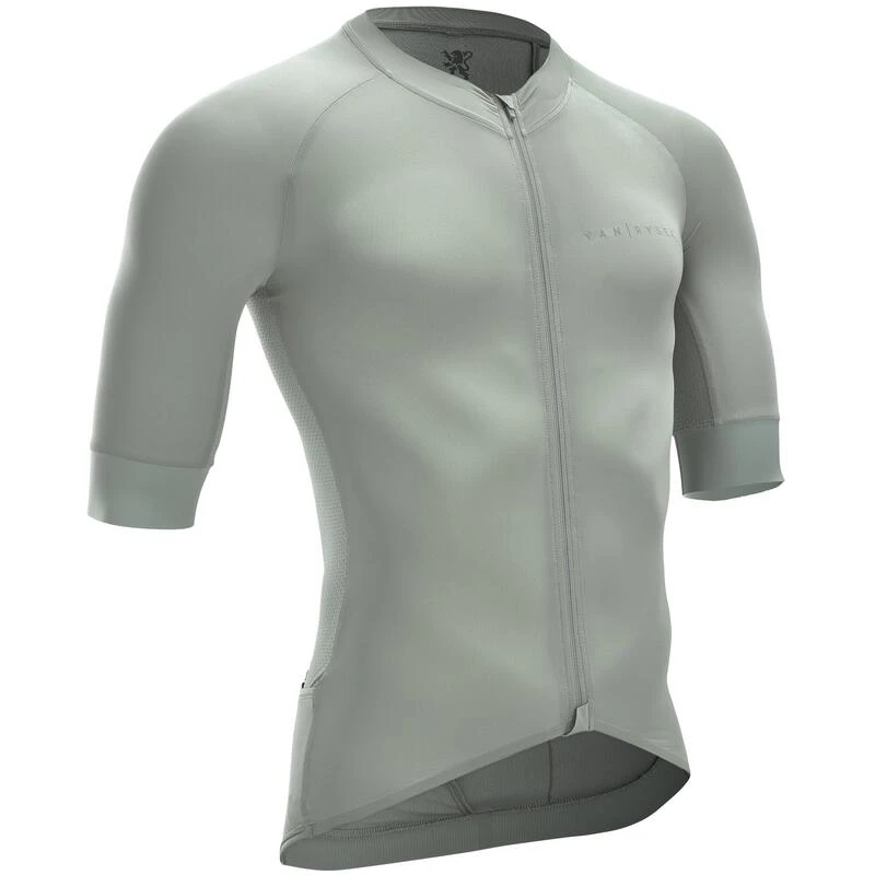 Maillot Vélo Route Manches Courtes été Homme - ENDURANCE RACER Gris Sauge