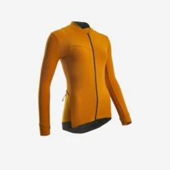MAILLOT VELO ROUTE MANCHES LONGUES RCR FEMME CAMEL