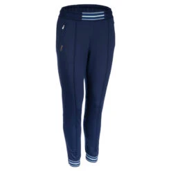 Kalenji PANTALON D'ATHLETISME ZIPPĂ FEMME BLEUE MARINE & CIEL