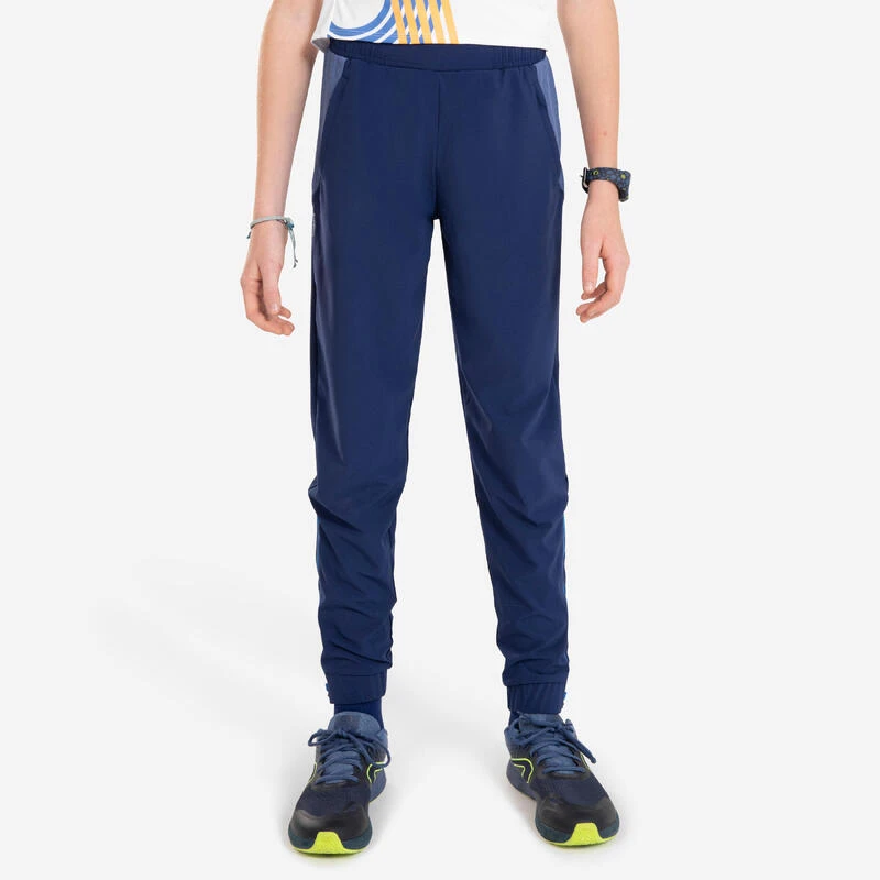 Kalenji Pantalon De Running Avec Zip Enfant - KIPRUN DRY+ Marine Denim Bleu