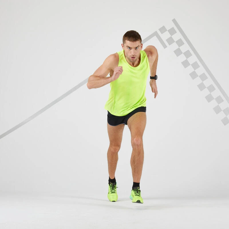 SHORT RUNNING HOMME KIPRUN SPLIT NOIR GRIS â Image 2