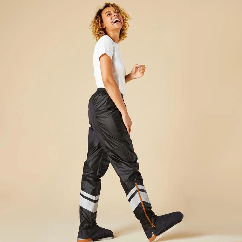 BTWIN SURPANTALON PLUIE VELO VILLE 540 FEMME NOIR â Image 3