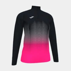 Sweat-shirt Running Fille Joma Elite Vii Noir Rose Fluo Blanc