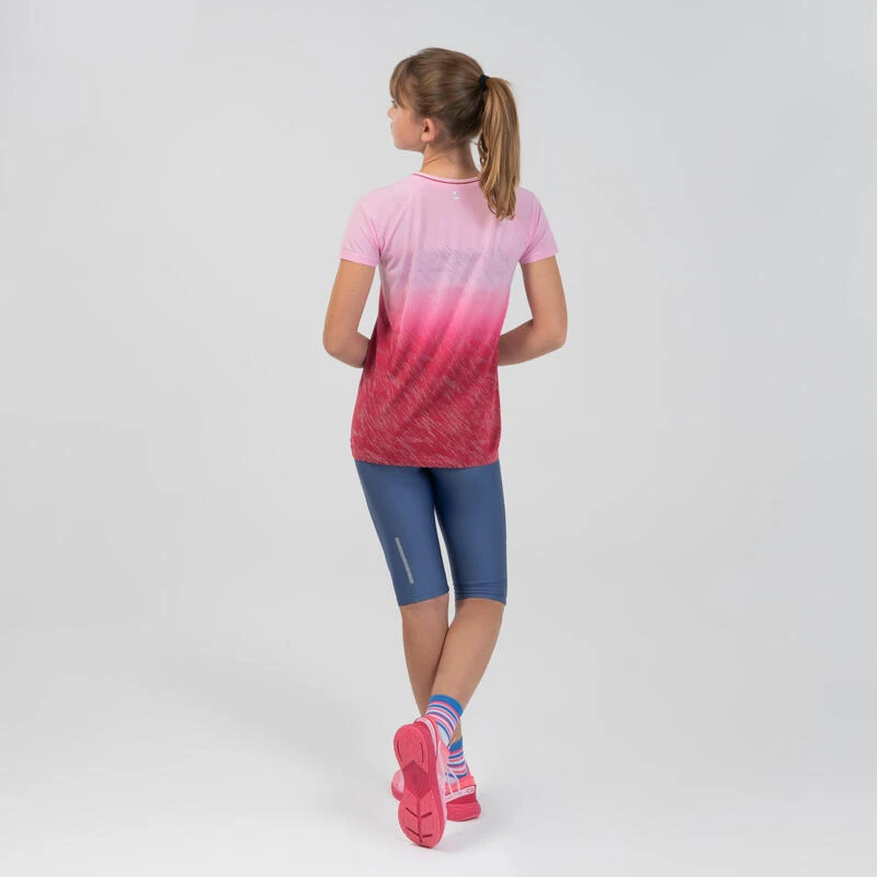 Tee-shirt Manches Courtes Fille Running Et Athlétisme KIPRUN Care Rose – Image 3