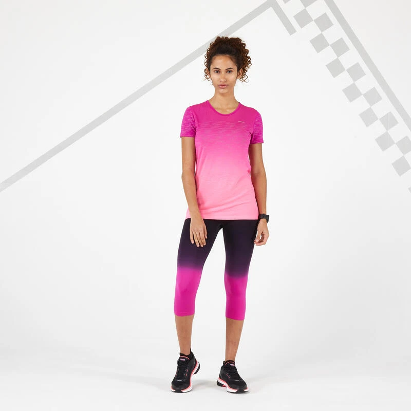 TEE SHIRT RUNNING FEMME RESPIRANT KIPRUN CARE ROUGE â Image 2