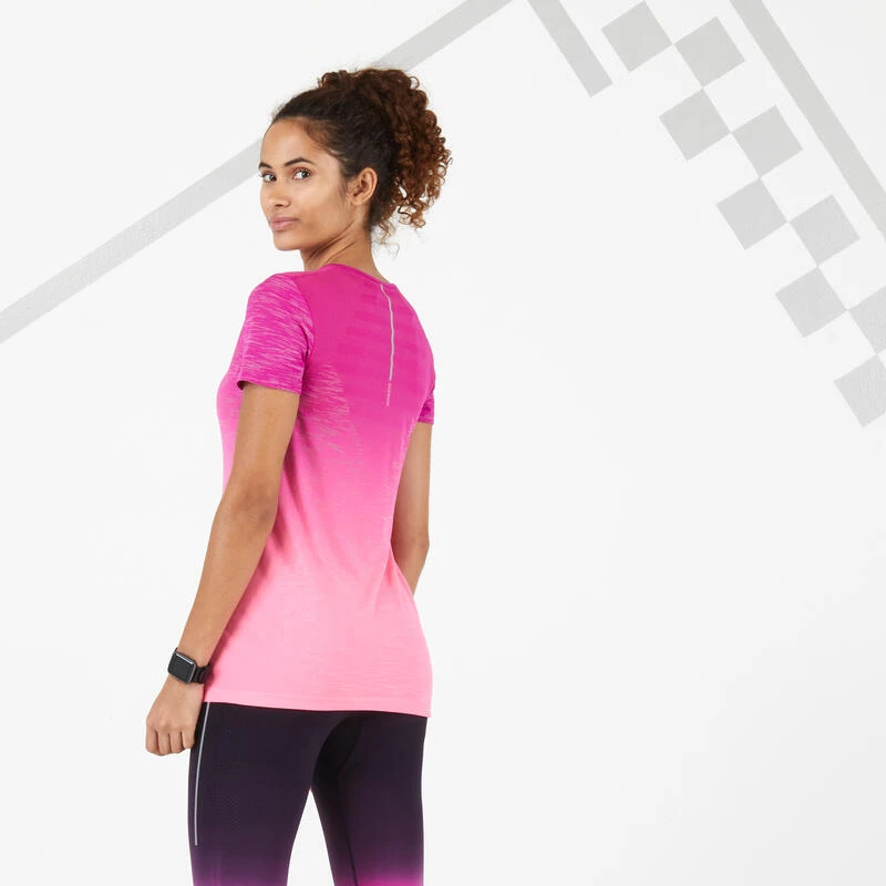 TEE SHIRT RUNNING FEMME RESPIRANT KIPRUN CARE ROUGE â Image 3