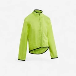 BTWIN Veste Coupe-pluie Vélo Enfant 100 Jaune