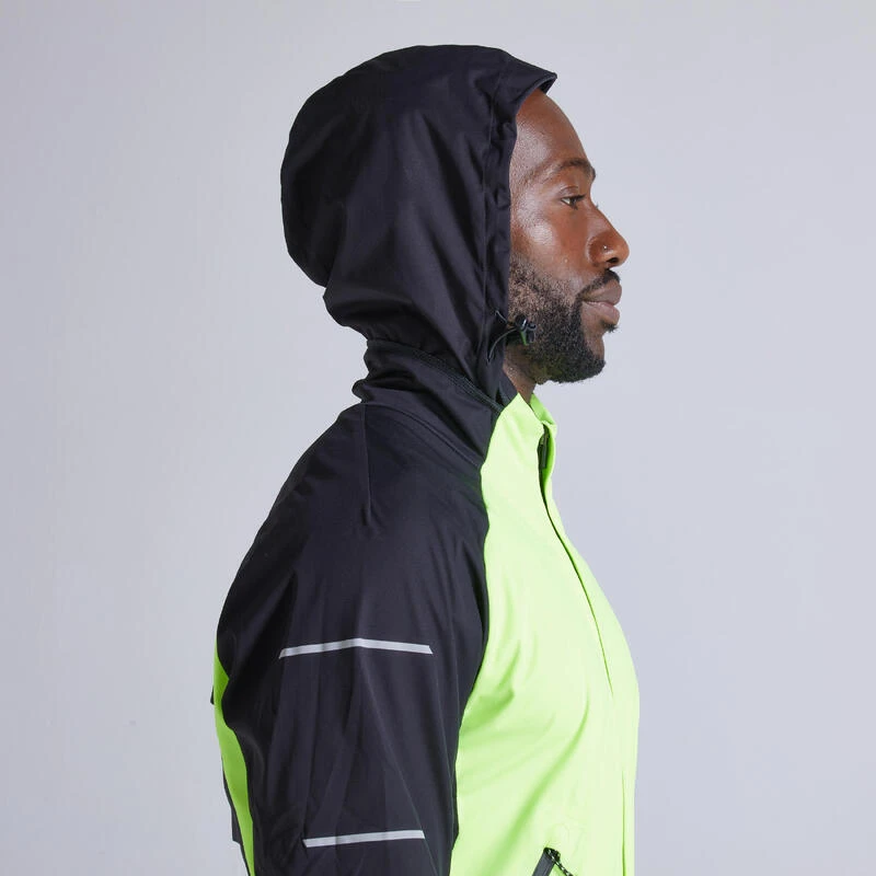 VESTE RUNNING HIVER DEPERLANTE COUPE-VENT HOMME KIPRUN WARM REGUL JAUNE â Image 5